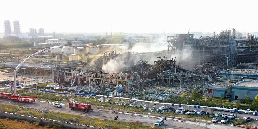 (PhotoFlash)CHINA-SHANDONG-GAOMI-CHEMICAL PLANT-EXPLOSION (CN)