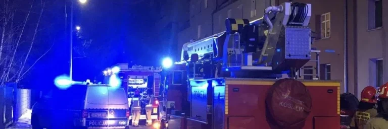 Pożar kamiennicy na ul. Konrada Leczkowa w Gdańsku